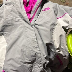 The North Face Women's Gray and Pink Jacket